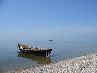 Image showing Lonely boat