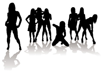 Image showing sexy silhouette women