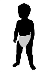 Image showing Toddler Silhouette Illustration