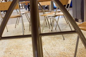 Image showing Airport View through the Chairs