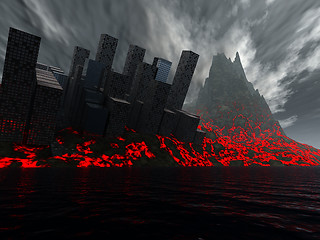 Image showing 2012 Destruction Of City By Lava 