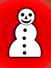 Image showing 2D Xmas Snowman