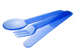 Image showing Plastic cutlery