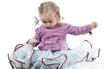 Image showing A little girl in studio