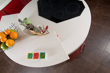 Image showing Red modern kitchen