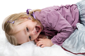 Image showing A little girl in studio