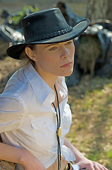 Image showing Woman-cowboy