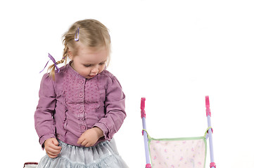 Image showing A little girl in studio