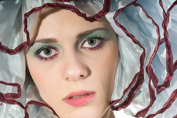 Image showing Young woman in studio