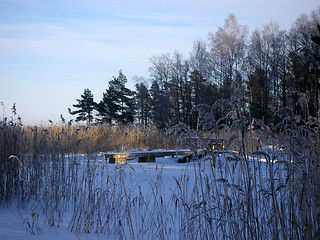 Image showing Bridge in winter land