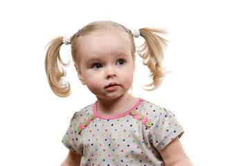 Image showing Baby with ponytails