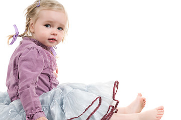 Image showing A little girl in studio