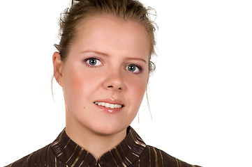 Image showing Closeup Portrait Of Woman