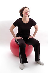 Image showing woman on fitness ball 939