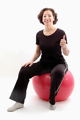 Image showing woman on fitness ball 951