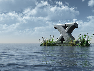 Image showing letter x monument