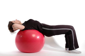 Image showing woman on fitness ball 904