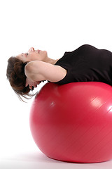 Image showing woman on fitness ball 913