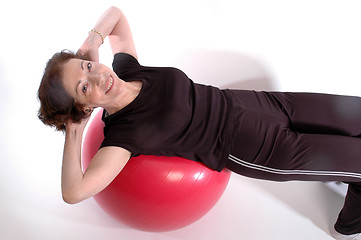 Image showing woman on fitness ball 917