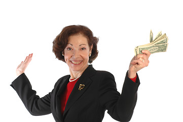 Image showing woman with cash 807