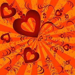 Image showing hearts background