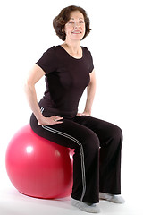 Image showing woman on fitness ball 904