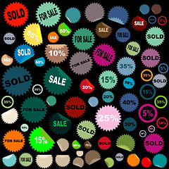 Image showing sale stickers