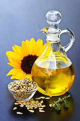 Image showing Sunflower oil bottle