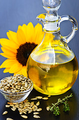 Image showing Sunflower oil bottle