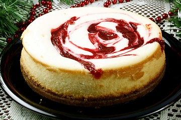 Image showing Strawberry cheesecake