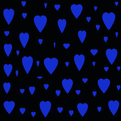 Image showing Blue heart background