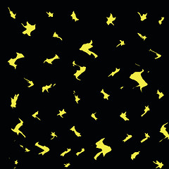 Image showing Yellow flying background