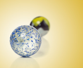 Image showing Marbles on Gold