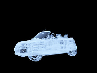 Image showing Xray Skeleton Driving A Car