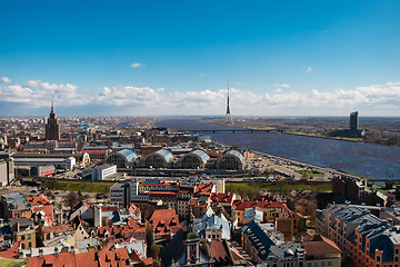 Image showing Cityscape of old Riga