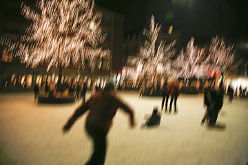 Image showing Evening skating