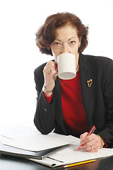 Image showing woman at desk 711