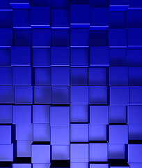 Image showing blue cubes background