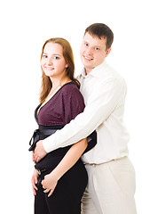 Image showing Couple embracing and smiling