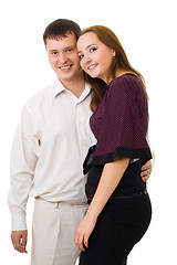 Image showing Young couple embracing