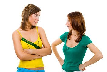 Image showing two woman friends have an argue