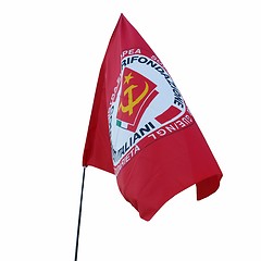 Image showing Italian Communist party flag