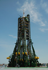 Image showing Soyuz Spaceship On The Launch Pad