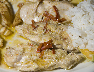 Image showing chicken fillet nicaragua style with rice