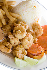 Image showing camaron empanizado breaded friend shrimp nicaragua style