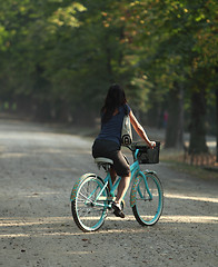 Image showing Morning cycling