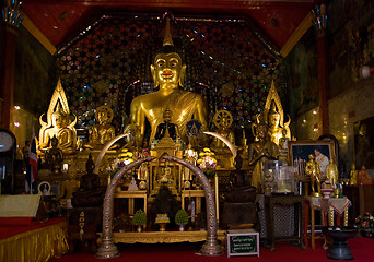 Image showing Buddha images at Wat Phrathat Doi Suthep, Thailand