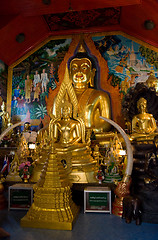 Image showing Buddha images at Wat Phrathat Doi Suthep, Thailand