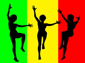 Image showing Jumping Women 