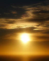 Image showing Sunset with Clouds